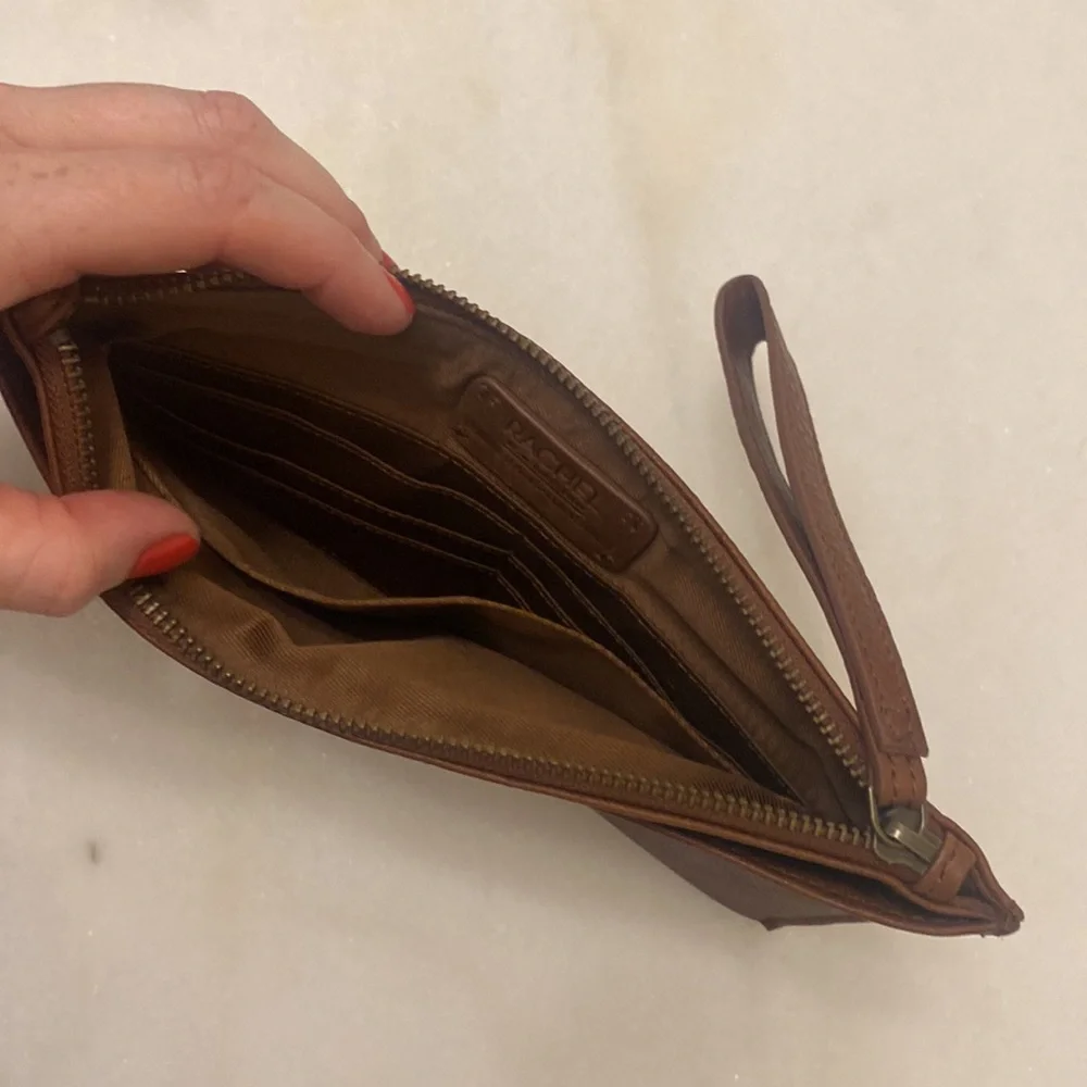 Buttery Soft Brown Leather Wristlet - Picture 3 of 4